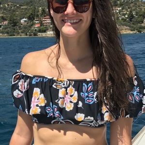 Tory Burch Off the Shoulder Swim Top